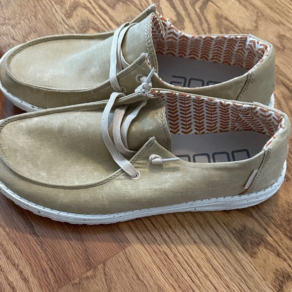 Hey Dude Kids Shoes - Starry Red, Blue, and Classic Tan